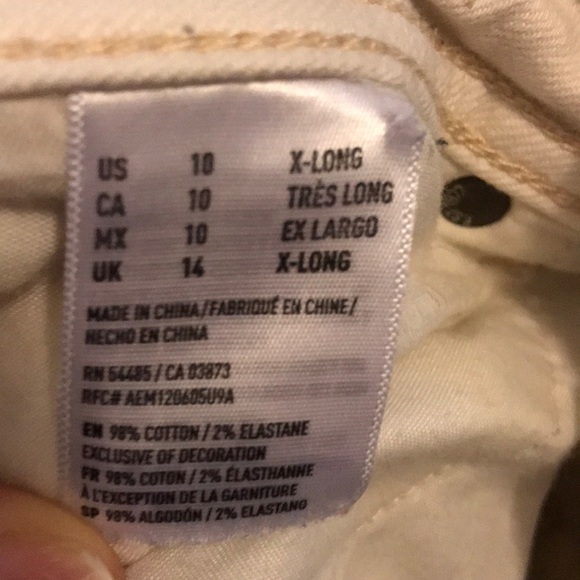 American Eagle White Patchwork Jeans - Picture 4 of 4